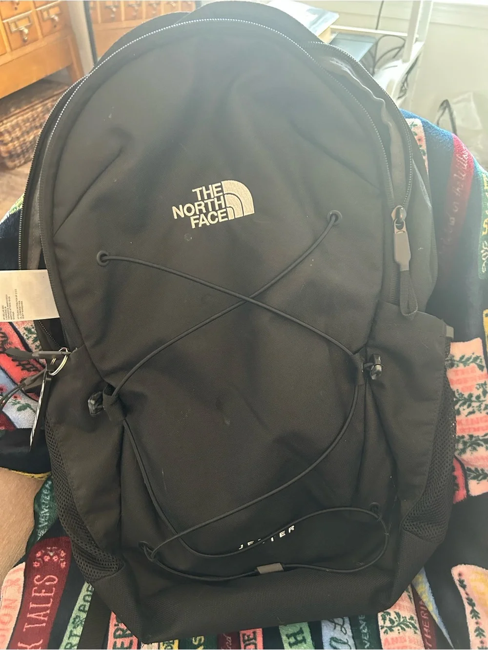 The North Face Black Backpack with Front Bungee